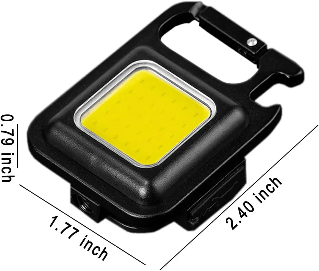 Aoyuansea-Mini lampe de poche LED 150-800MA, porte-clés multifonctionnel, lampe de camping portable, chargement USB, lampes de travail, lanterne de