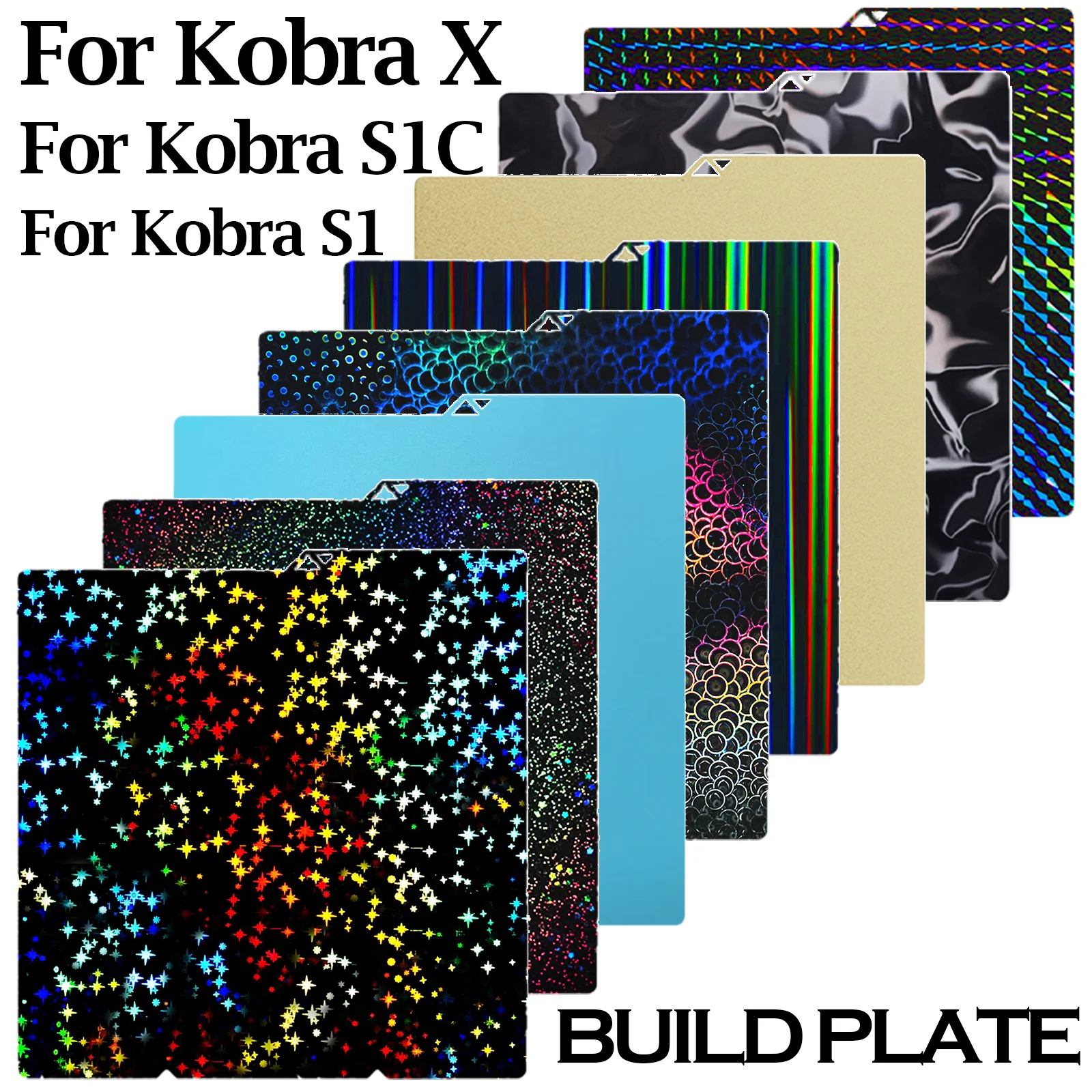 

For Anycubic Kobra X Build Plate Super Adhsion PEI Textured PET Fiber Carbon For Anycubic KX Kobra S1 3D Printing Heat Bed Parts