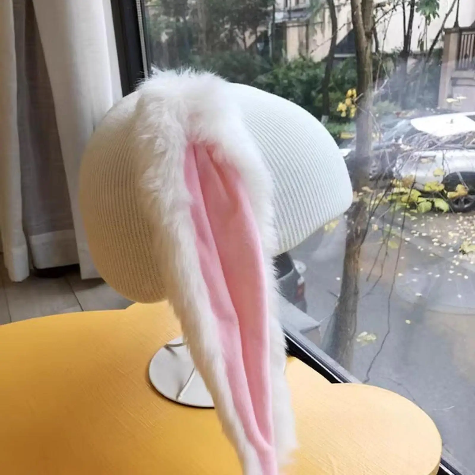 غطاء خوذة تزلج على الجليد على شكل آذان أرنب، ملحقات محمولة أنيقة على شكل رسوم كرتونية للتزلج #4