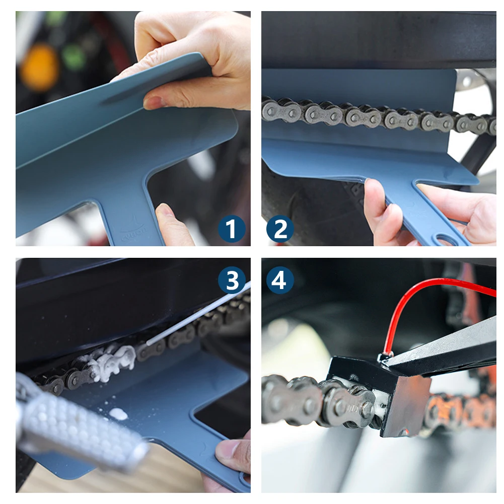 Outil de huileur de lubrifiant de chaîne de moto, nettoyeur de chaîne de cire sans gâchis, accessoire de support de paille de lubrifiant, applicateur de positionnement, 2025