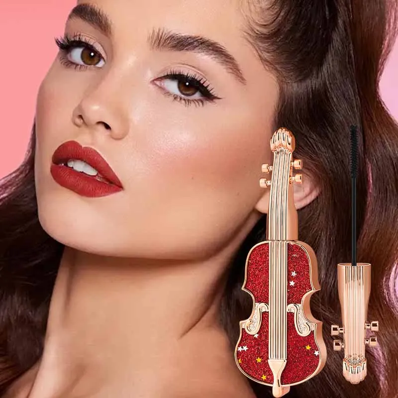 Violin Mascara Lengthening Volume Defining Mascara,Long, Thin,Curly,Waterproof Black Mascara,Long-lasting,No Smudging,Eye Makeup