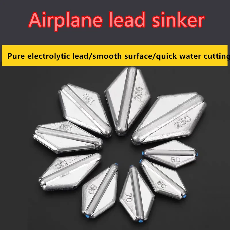 

Aircraft Lead Sea Rod, Rock Rod, Long-Range Explosion Hook Set, Diamond Shaped, Hollow Plastic Core Lead Sinker Fishing Gear