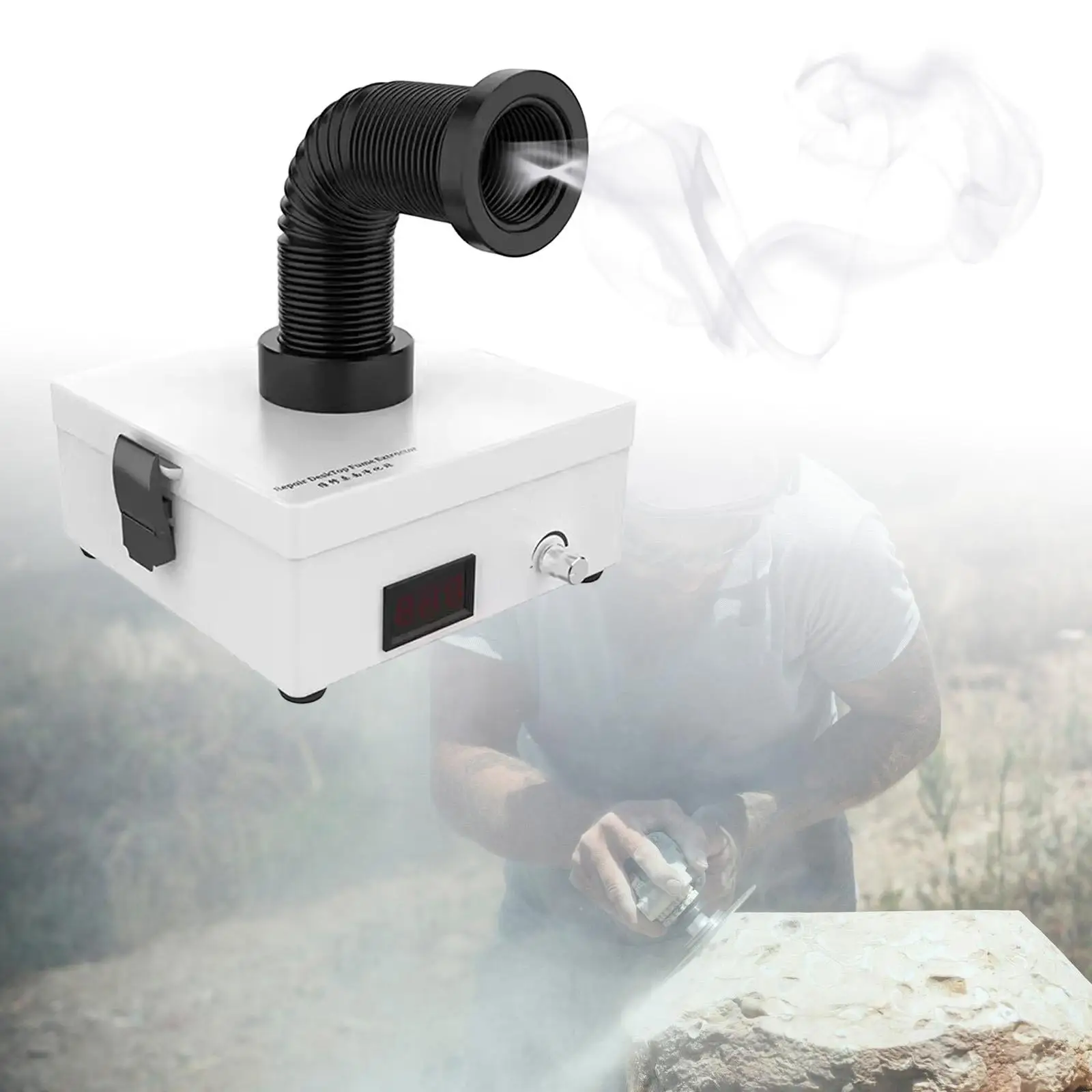 

Solder Fume Extractor Three Stage Filtration Soldering Cleaner Portable Smoke Absorber for 3D Printing and Workshop