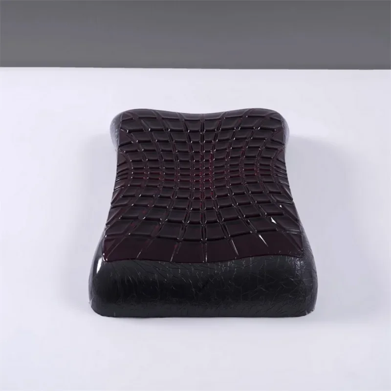 

Product deep sleep mercerized gel emperor neck pillow solid color simple fashion high-dimensional soft independent gel pillow