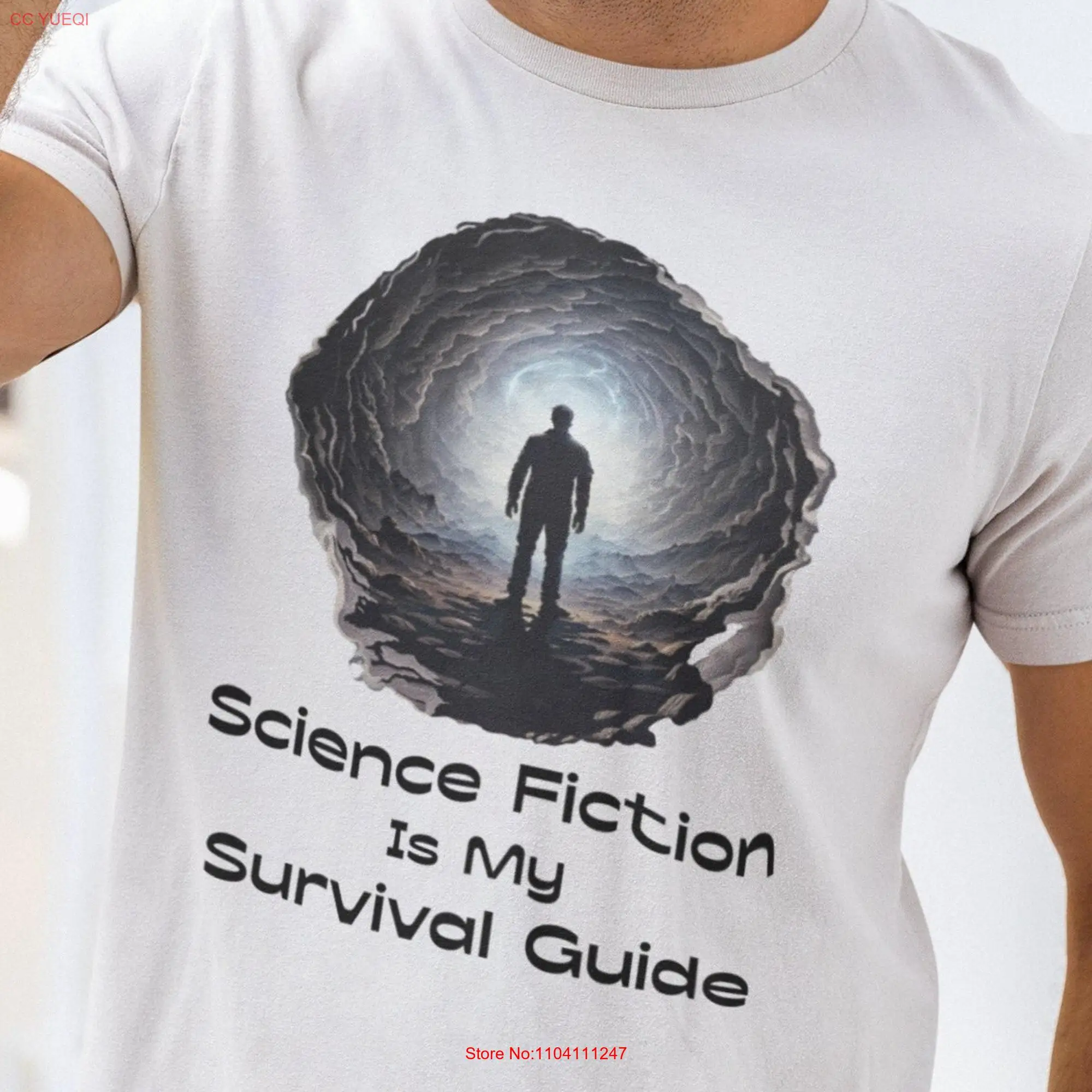 Funny Sci fi T Shirt Science Fiction Is My Survival Guide s Apocalypse Fan Space Teacher  long or short sleeves