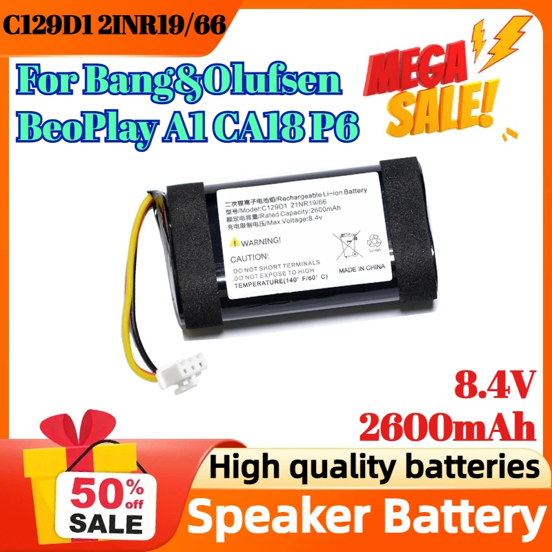 

C129D1 2INR19/66 8.4V 2600mAh Digital Battery For Bang&Olufsen BeoPlay A1 CA18 P6 Speaker Battery