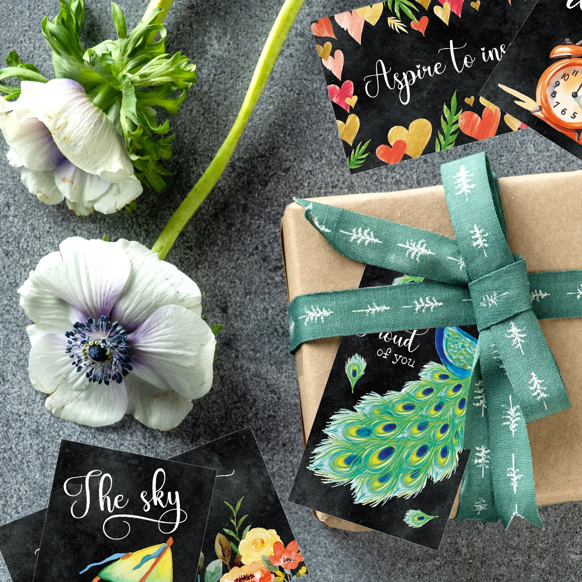 60pcs Inspirational Cards Motivational Lunch Box Notes,Chalkboard Message Cards with Quotes,Positive Affirmations Card for Women