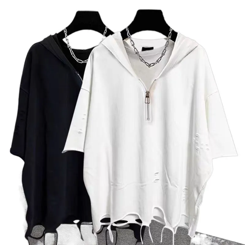 

Мужская летняя футболка с капюшоном на молнии, персонализированная, приятная к коже, дышащая, с флисовой подкладкой, нелиняющая, с рекламным логотипом