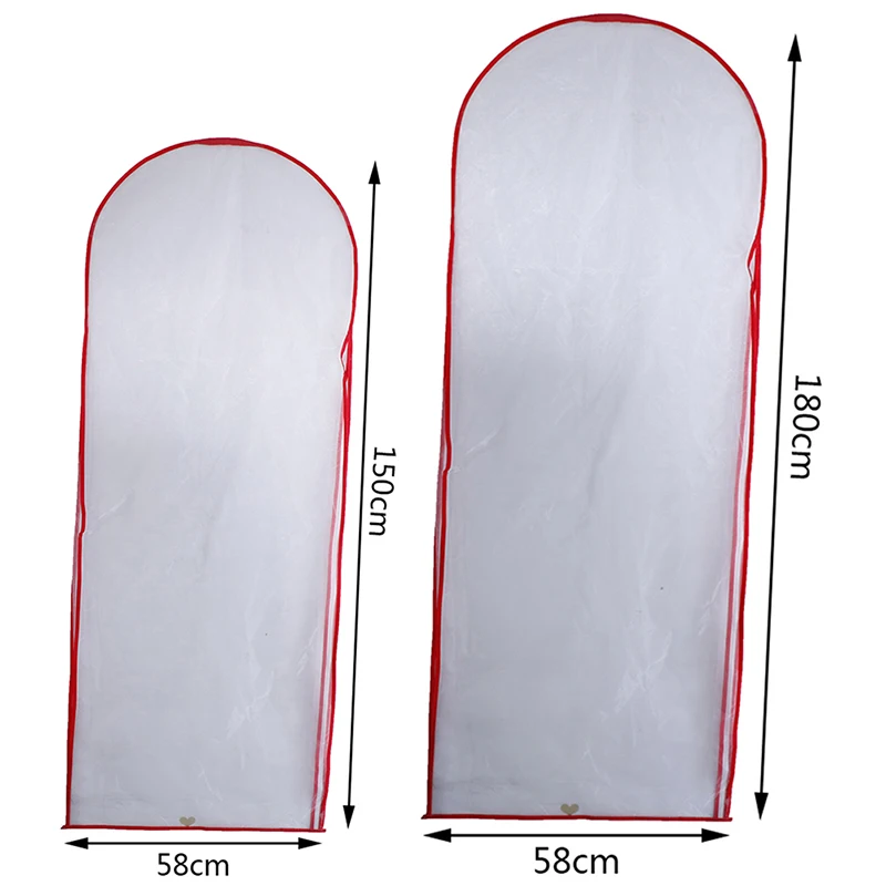 CCA83-150 cm/180 cm Brautkleid Taschen Schutzhülle Staubdichte Abdeckung Brautkleider Tasche Staubschutz