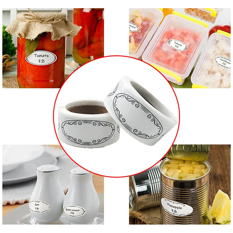 150 قطعة/لفة المشروبات الفواكه الخضروات الثلاجة الثلاجة التخزين المنظم ملصقات الغذاء الآمن كتالوج التاريخ 1*2.25 بوصة للمطبخ