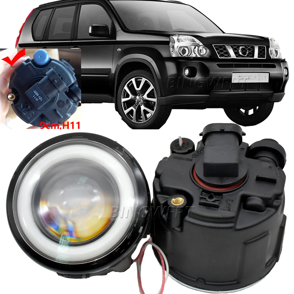 

2 шт. противотуманные фары дневного света DRL 12 В H11 для Nissan X-Trail (T31) 2007-2012, автомобильные светодиодные линзы, противотуманные фары «ангельский глаз» в сборе