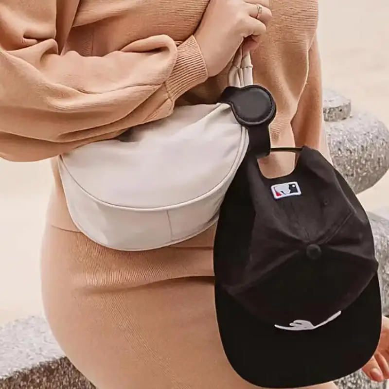 

Multipurpose Magnetic PU Leather Hat Clip with Faux Fur Strong Round Organizer Outdoor Travel Cap Holder Bag Accessories
