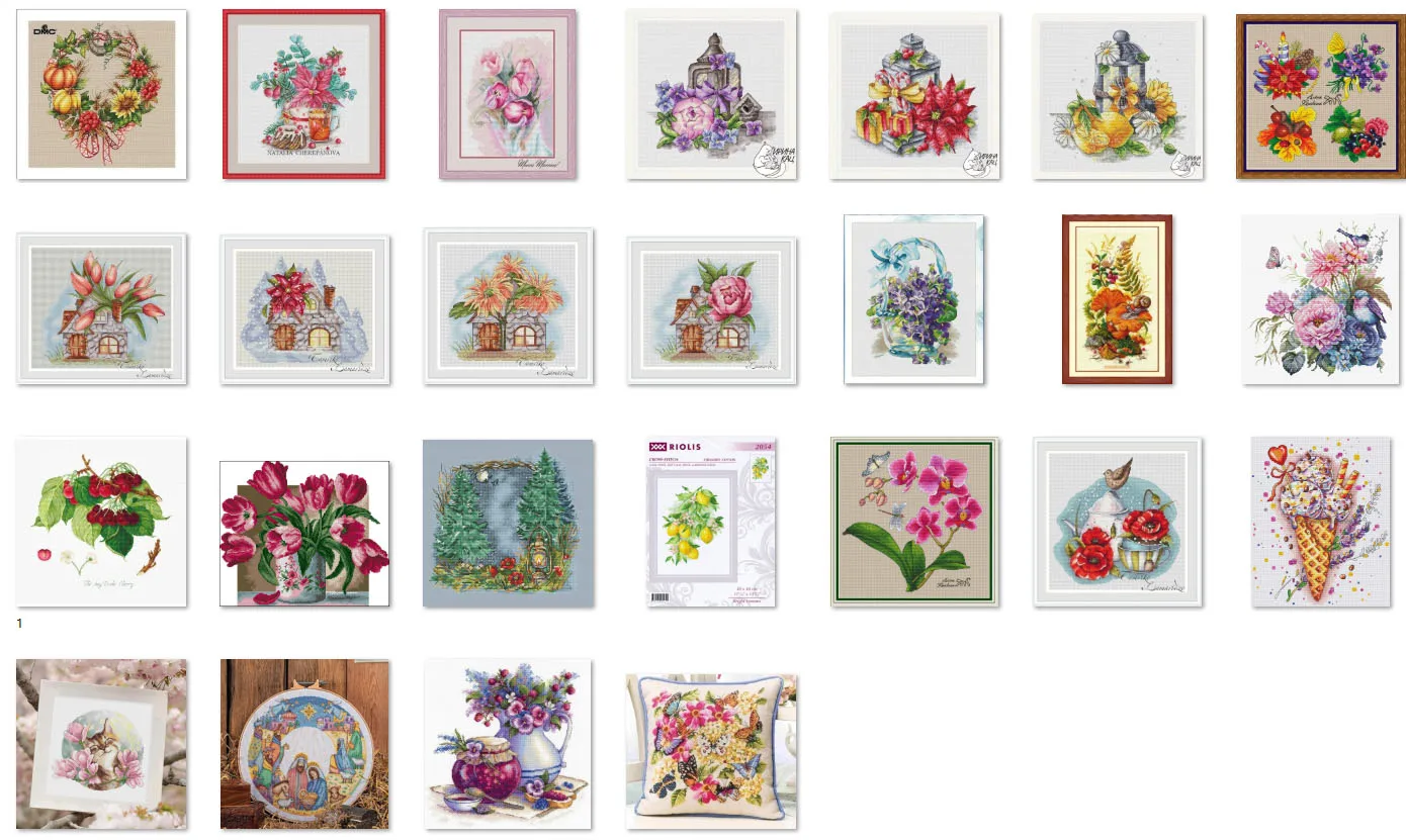 

CS 364 Christmas Eve Birth 40-40 Cross stitch kits Cross-stitch cross stitch threads Embroidery Spring Cottage Needlework