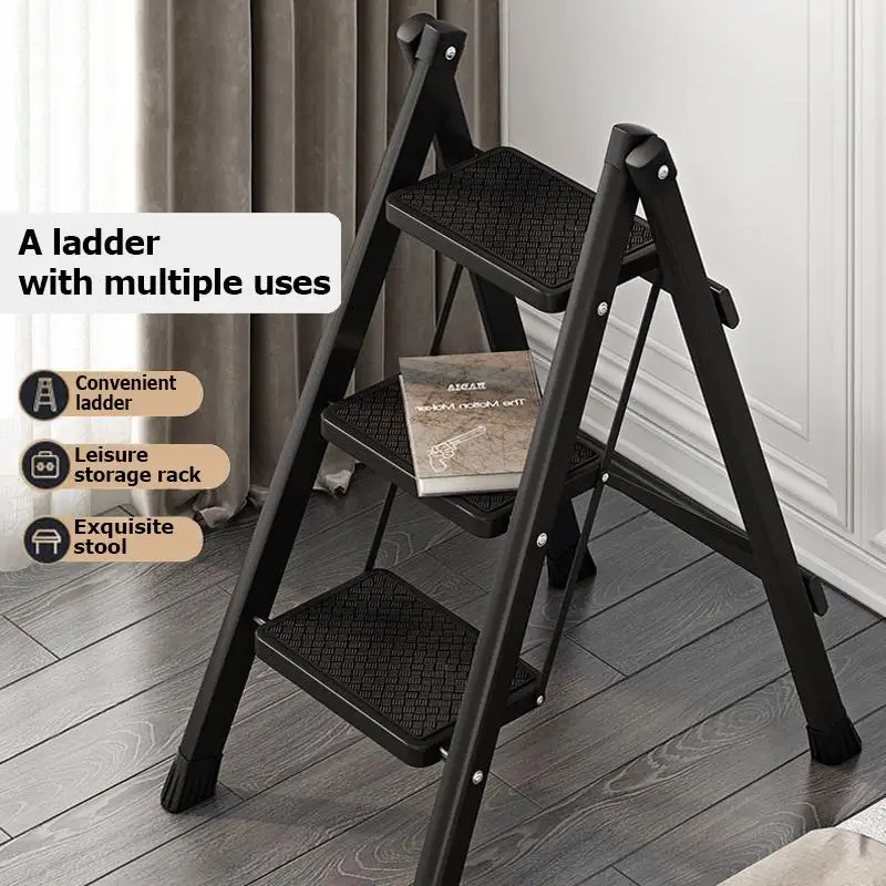 2/3 Step Ladders Household Folding ladder Multifunctional Ladder Chair Foldable House Ladder Protable A-ladder Stairs For Home