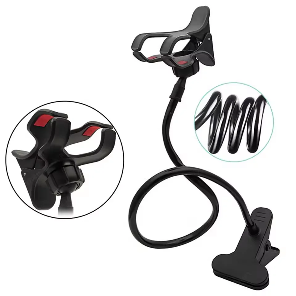 Suporte de Cabeceira Ajustável Confortável com Braço Longo para Celular - Suporte Universal para iPhone, Xiaomi, Huawei, Samsung