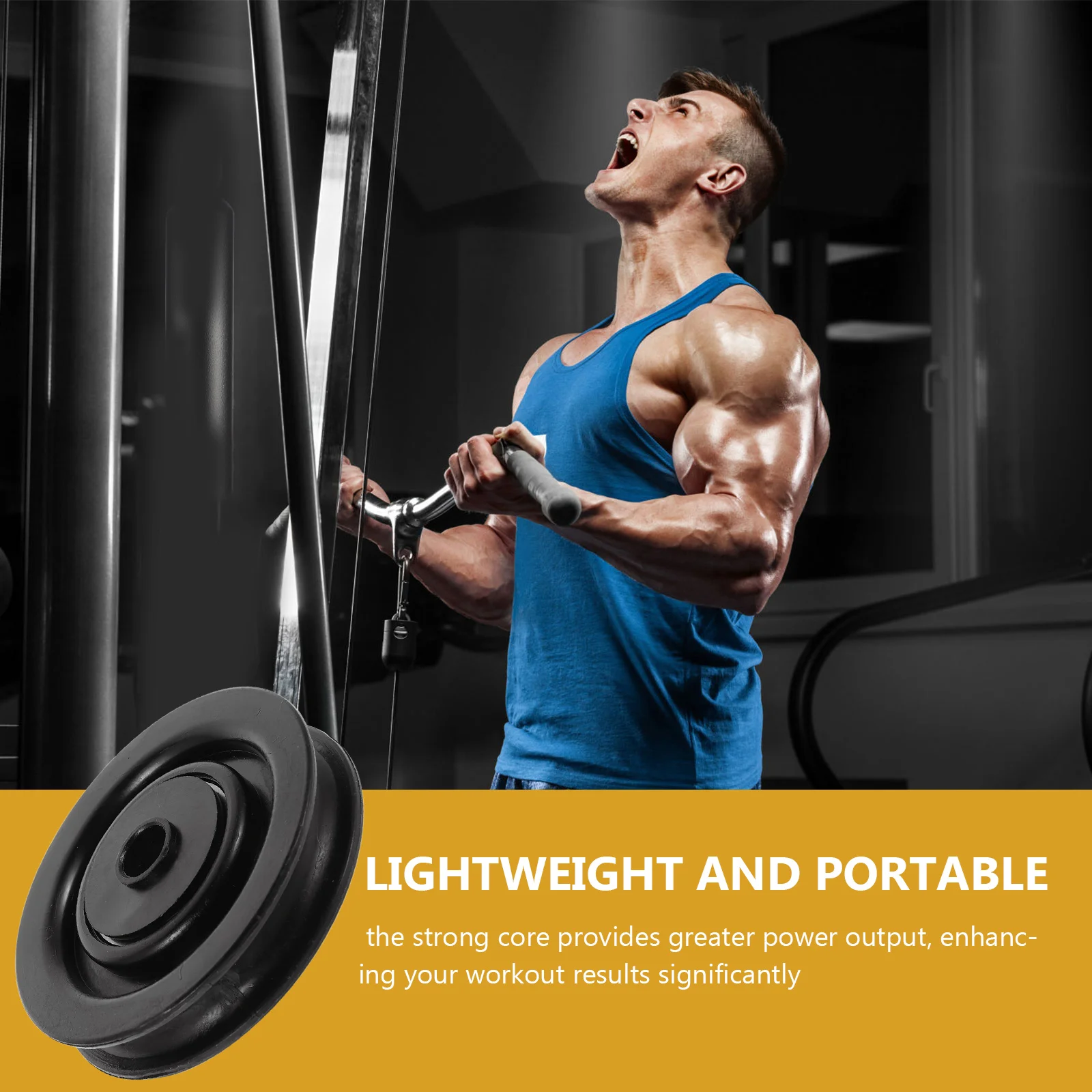 

Universal Nylon Replaceable Fitness Equipment Accessory Cable Machine Part Wear Resistant Replacement Cable Weight Lifting Wheel