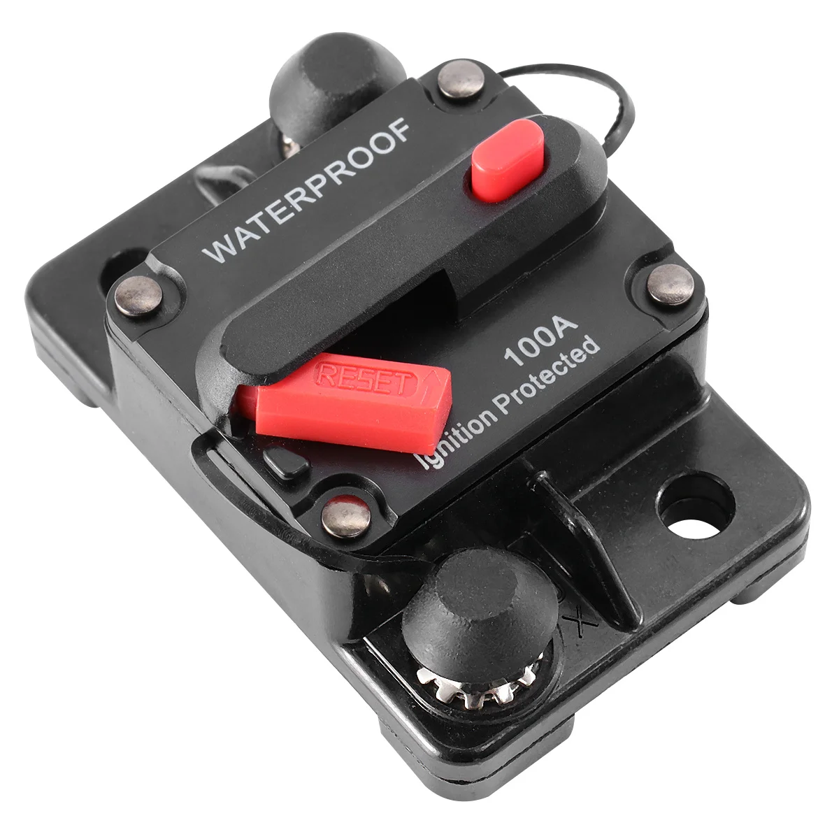 

100a High Amp Manual Reset Circuit Breaker Dual Stud Waterproof Circuit Protection Device Electrical Appliance Safety