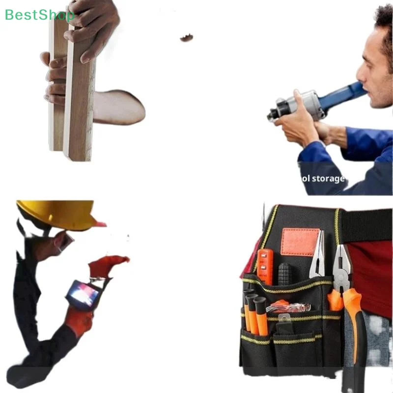 ชุดเครื่องมือช่างไฟฟ้าแบบหลายชั้นใหม่ กระเป๋าคาดเอวใส่เครื่องมือแบบปรับได้ หนาขึ้น ทนทานต่อการสึกหรอ กระเป๋าใส่เครื่องมือช่าง