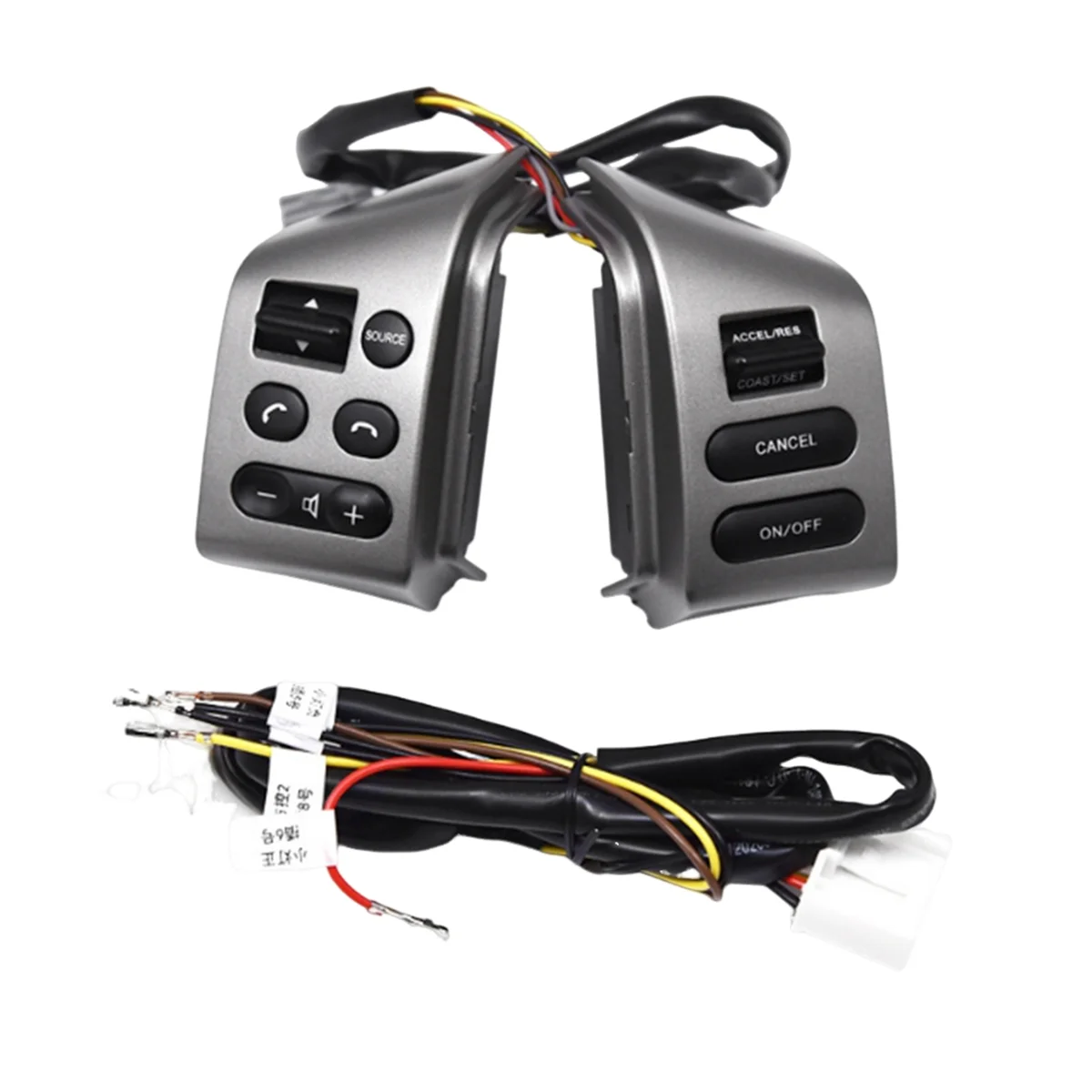 

Car Speed Cruise Control Switch for Nissan Sylphy 2008-2019 Steering Wheel Button with Wiring Harness Silver