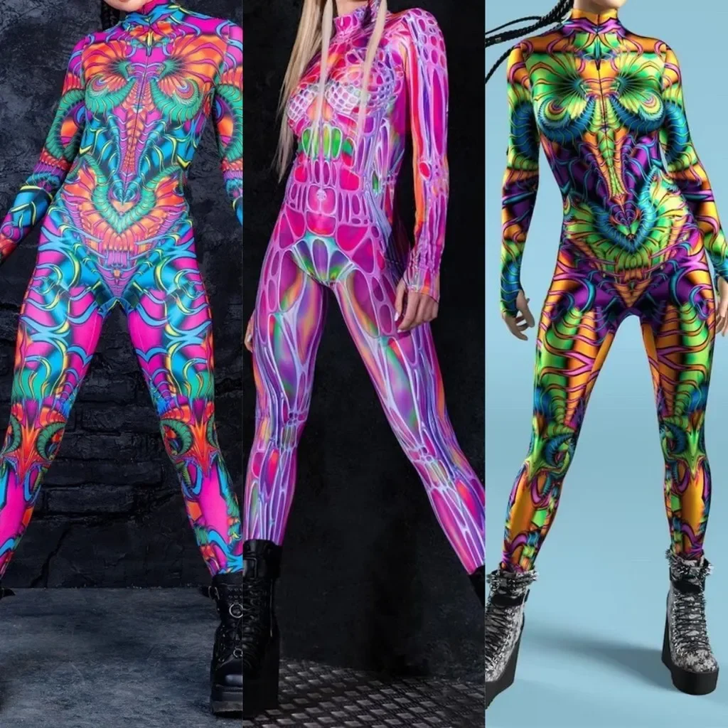 

3D цифровая печать, сценические костюмы для взрослых, события на Хэллоуин, карнавальная тематическая вечеринка, костюм для косплея, комбинезон для ролевых игр