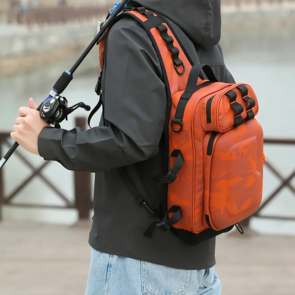 Multifunctional Storage Bag with Multiple Pockets Adjustable Fishing Gear Organizer Travel Essentials Outdoor Accessories