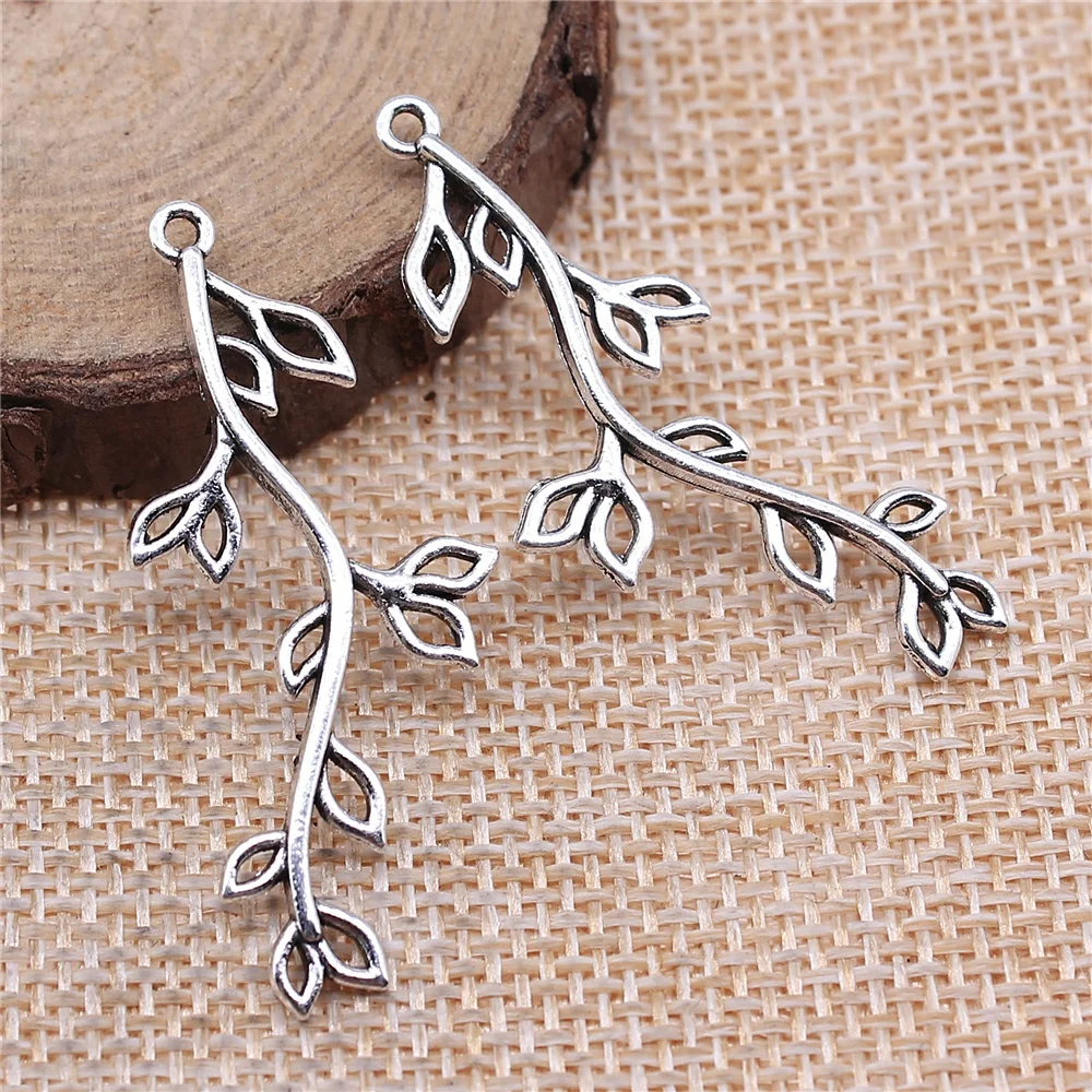 WYSIWYG 10pcs Charms Branch 17x43mm 3 Colors Antique Silver Color Antique Gold Color Alloy DIY Jewelry Making Accessories