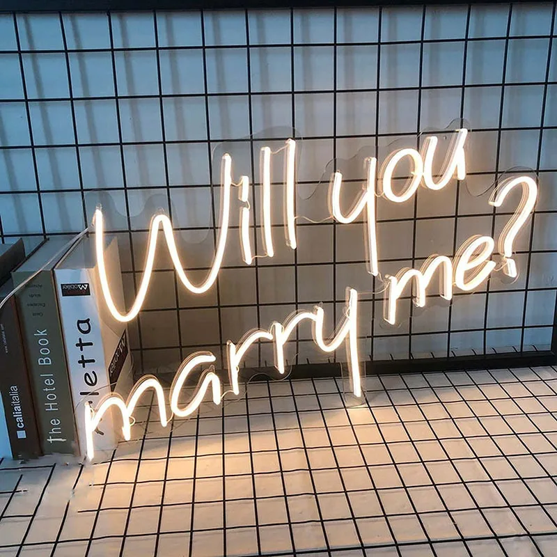 

Will you marry me Adjustable LED neon sign for wall decoration and wedding customization