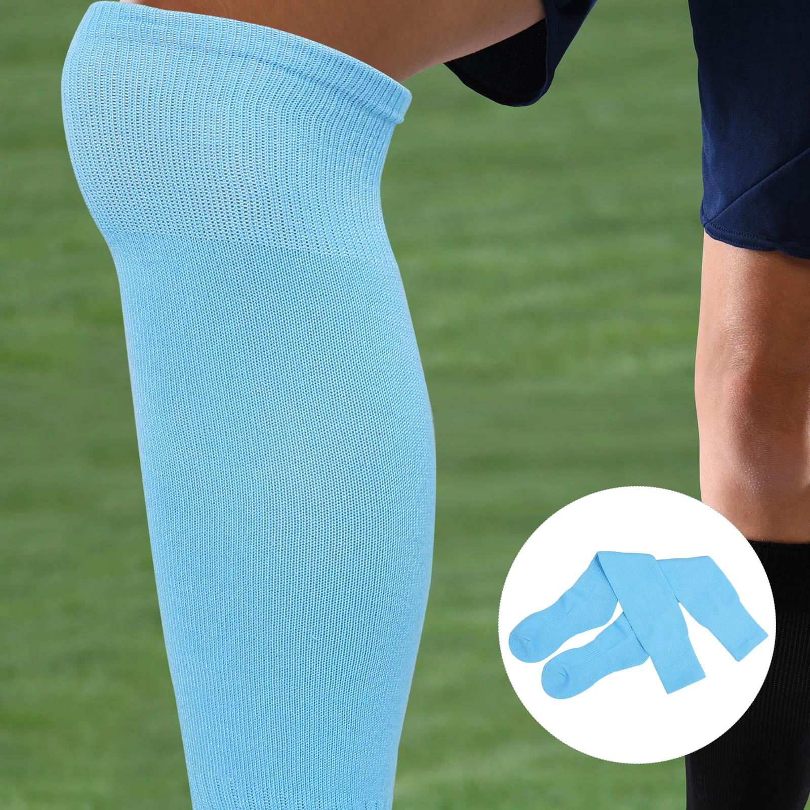 

2Pairs Kneehigh Socks Sports Stockings Comfortable Elastic Polyester for Soccer Softball Baseball Football Rugby Hockey Skiing