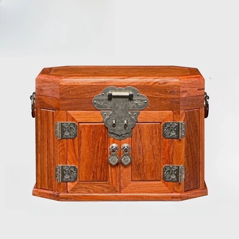 Multi-layer jewelry box Solid wood Chinese high-end small exquisite large-capacity mahogany home wedding storage box