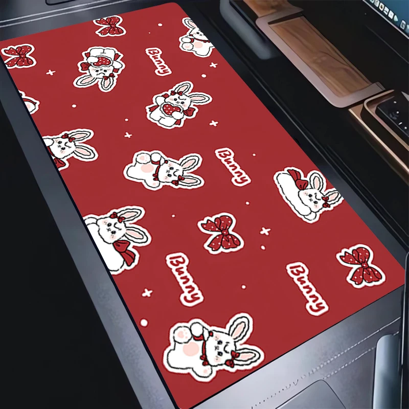 Mouse pad Bunny Rabbit large Gaming Desk Mat Computer Keyboard desk pad Mats Non-slip rubber Game player PC carpet Kawaii XL XXL