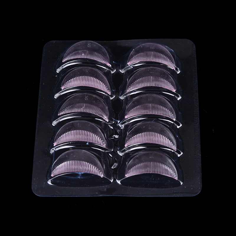 10Pcs Transparent Silicone Gasket Eyelash Perm Eyelash Grafting Mascara Pad Eyelash Curler Assist Device Eyelash Tools