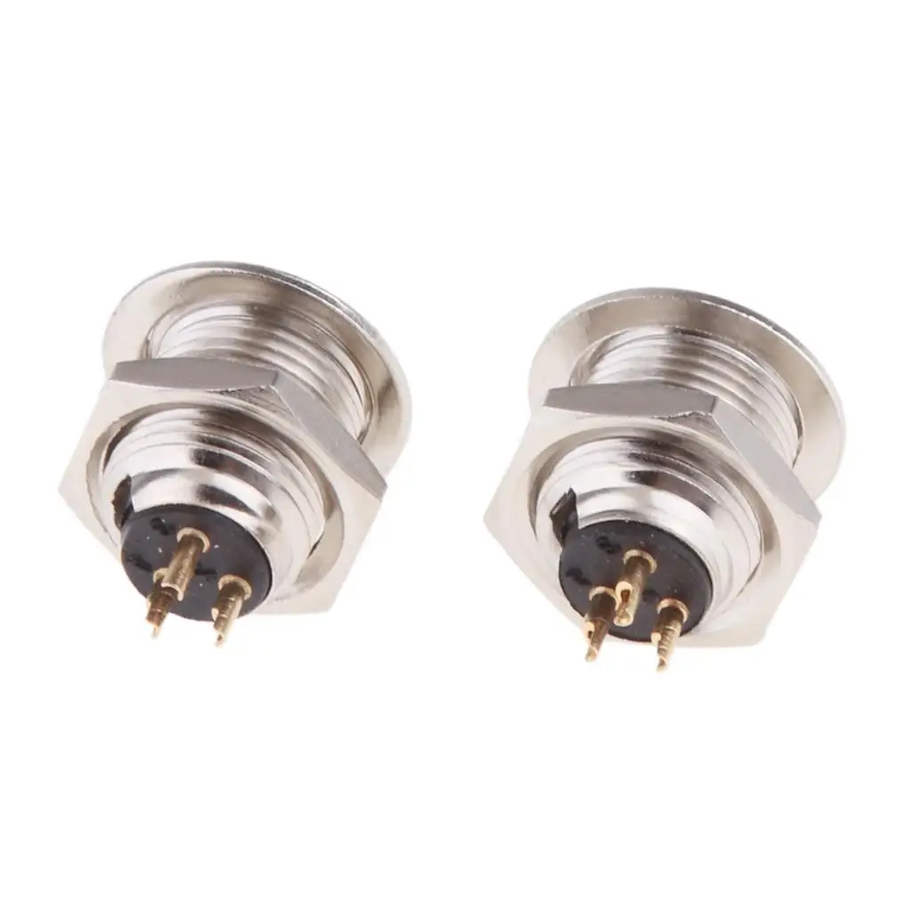 2x connettore mini XLR da 3 pin/3 pin connettore per microfono audio maschio