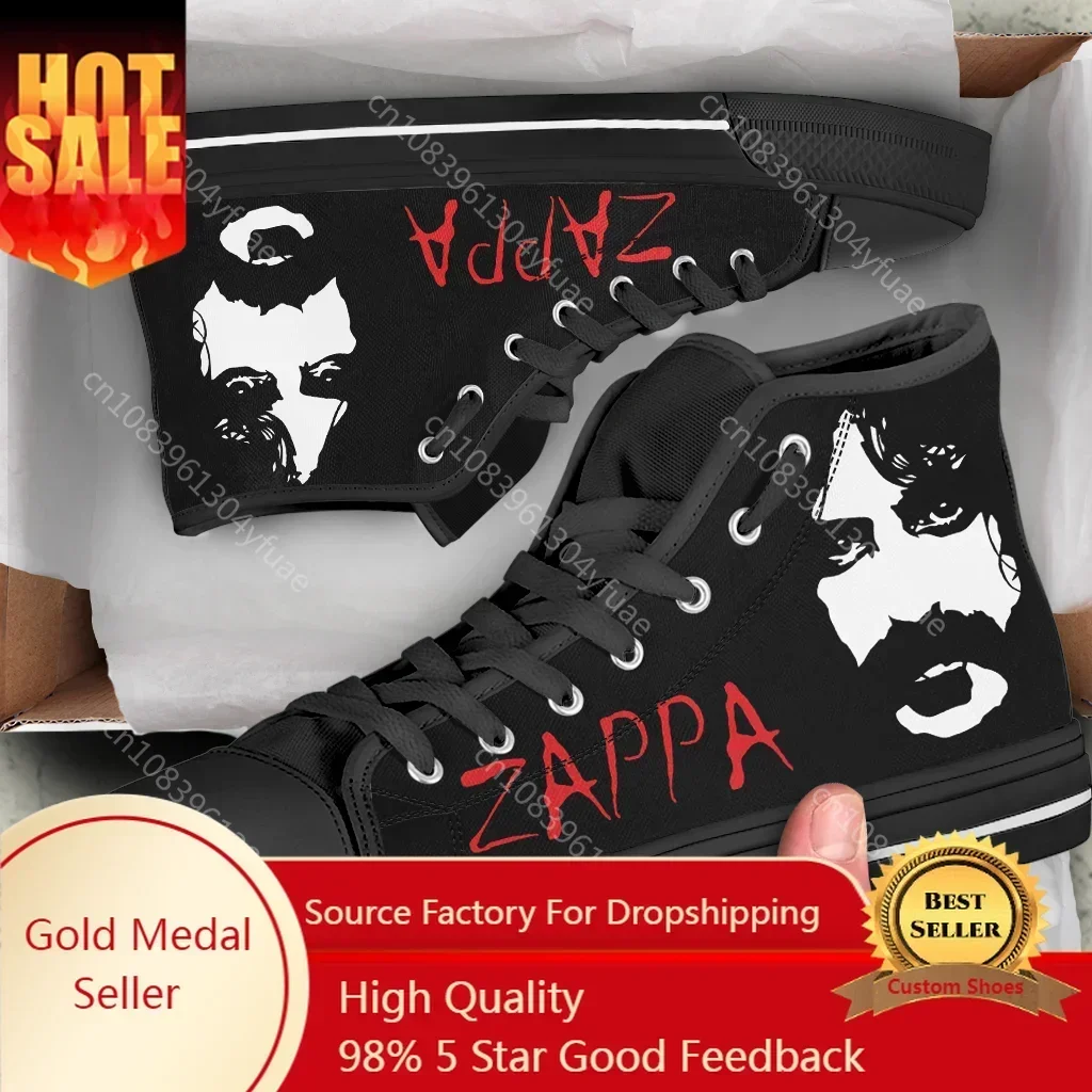 

Hot Summer Frank Zappa New Arrive Fashion Lightweight High Top Classic Canvas Shoes Men Women Casual Shoes Breathable Sneakers