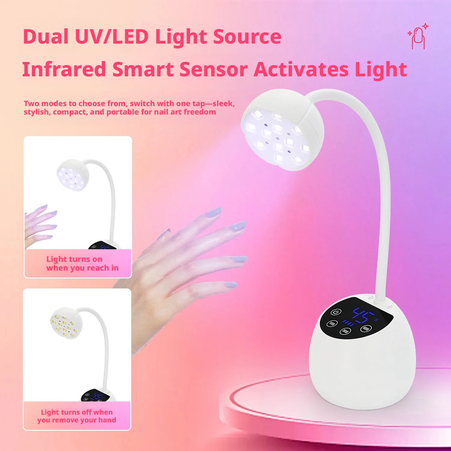 shinekot-nail-lamp-led-uv-dual-light-source-infrared-intelligent-sensing-nail-patch-special-storage-desk-fast-drying-nail-polish