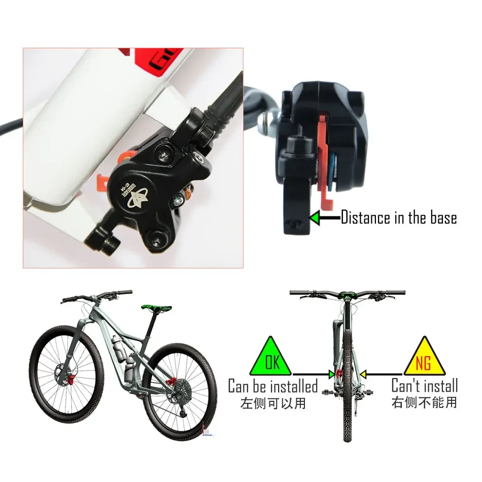 Goodtaste GT03N Left Disc Hydraulic Brakes for Mountain E-bike Power Off Xod Long Oil Tube 2100 160 140 Lever Clamp Brake Handle