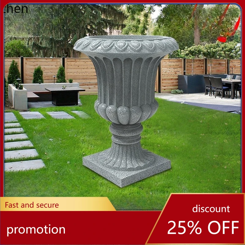 

HXL Flower Pot Mold Balcony Cement Guardrail Round Decorative Flower Pot Mold