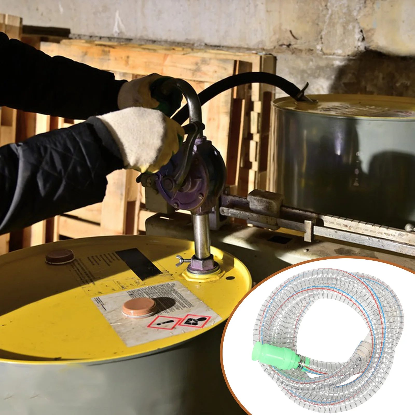 

Siphon Transfer Pump Heavy Duty Self Priming Siphon Hose for Fuel Oil Water Transfer with Metal Buckle Design