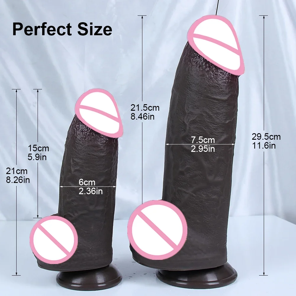 7.5cm Huge Dildo Realistic Soft Penis Thick Dick Sexy Cock Suction Cup Adults Anal Sex Toys For Women Vagina Strapon Masturbator