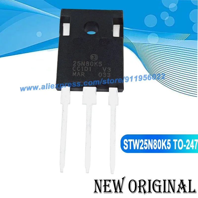 (5 Pieces) STW25N80K5 25N80K5 TO-247 / STW26NM60N 26NM60N 600V 20A / STW70N60M2 70N60M2  STW12NK90Z W12NK90Z TO-247