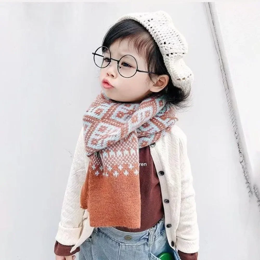 جديد يندبروف الرقبة أدفأ Coldproof الدافئة محبوك وشاح محبوك ندفة الثلج الأوشحة مريلة لطيف