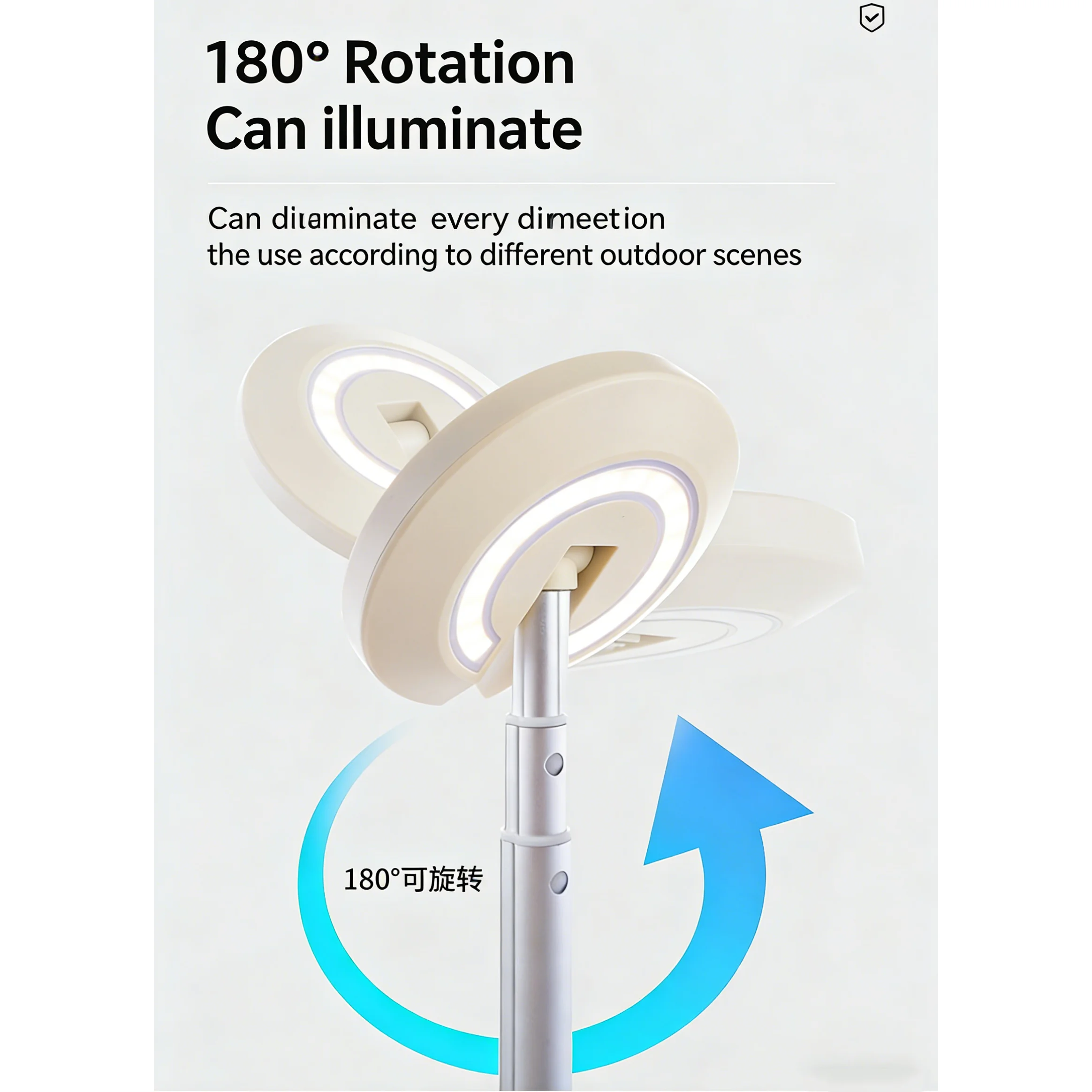 Multi-functional Camping Lanter Rechargeable 28 High-Brightness LED Lantern Telescoping Dual Color Light 180°Rotatable With Hook