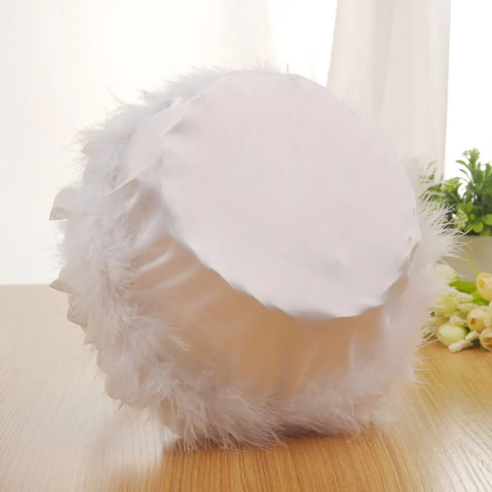 

White Wedding Flower Basket Fabric Holder for Girl H held Baskets PE Material Storage Wedding Supplies