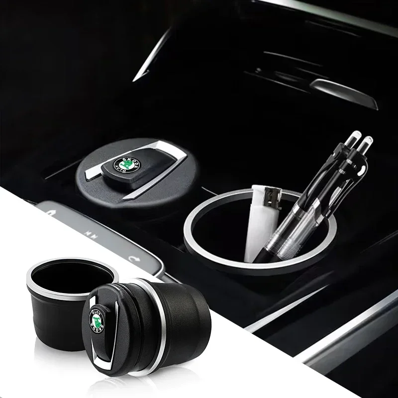 

Car Ashtray Portable Cigarette Smoke Ashes Holder For Skoda Octavia Rapid Kodiaq Karoq Fabia Kamiq Superb Scala Auto Accessories