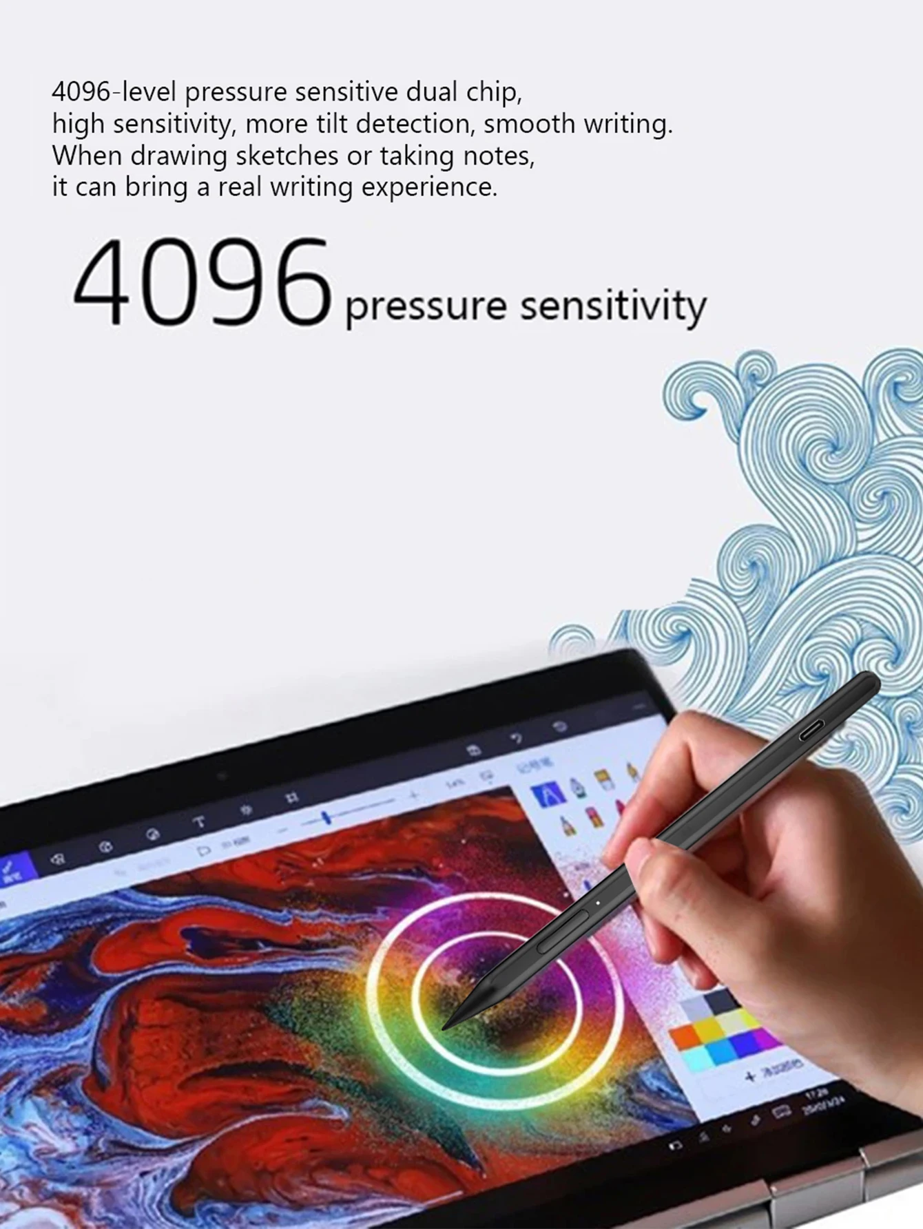 قلم USI 2.0 لينوفو HP ASUS Acer Chromebook للكمبيوتر المحمول اللوحي القابل لإعادة الشحن قلم رصاص راحة اليد 4096 ضغط #1