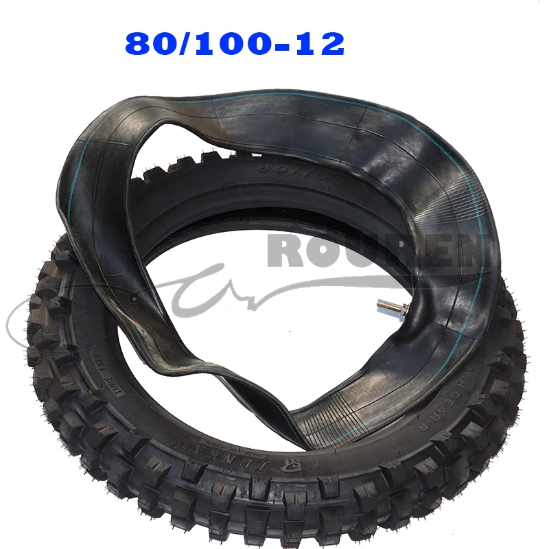 

80/100-12 (3.00-12) Rear Wheel Tire Out Tyre Inner Tube 12inch deep teeth For Chinese Kayo BSE Dirt Pit Bike Off Road Motorcycle