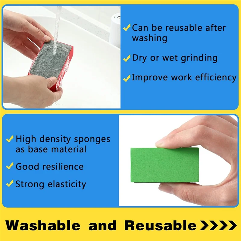 AC88-7 Pcs Diamond Hand Polishing Pads 60/100/200/400/800/1500/3000 Grit Diamond Sanding Pads Wet And Dry Sanding Block