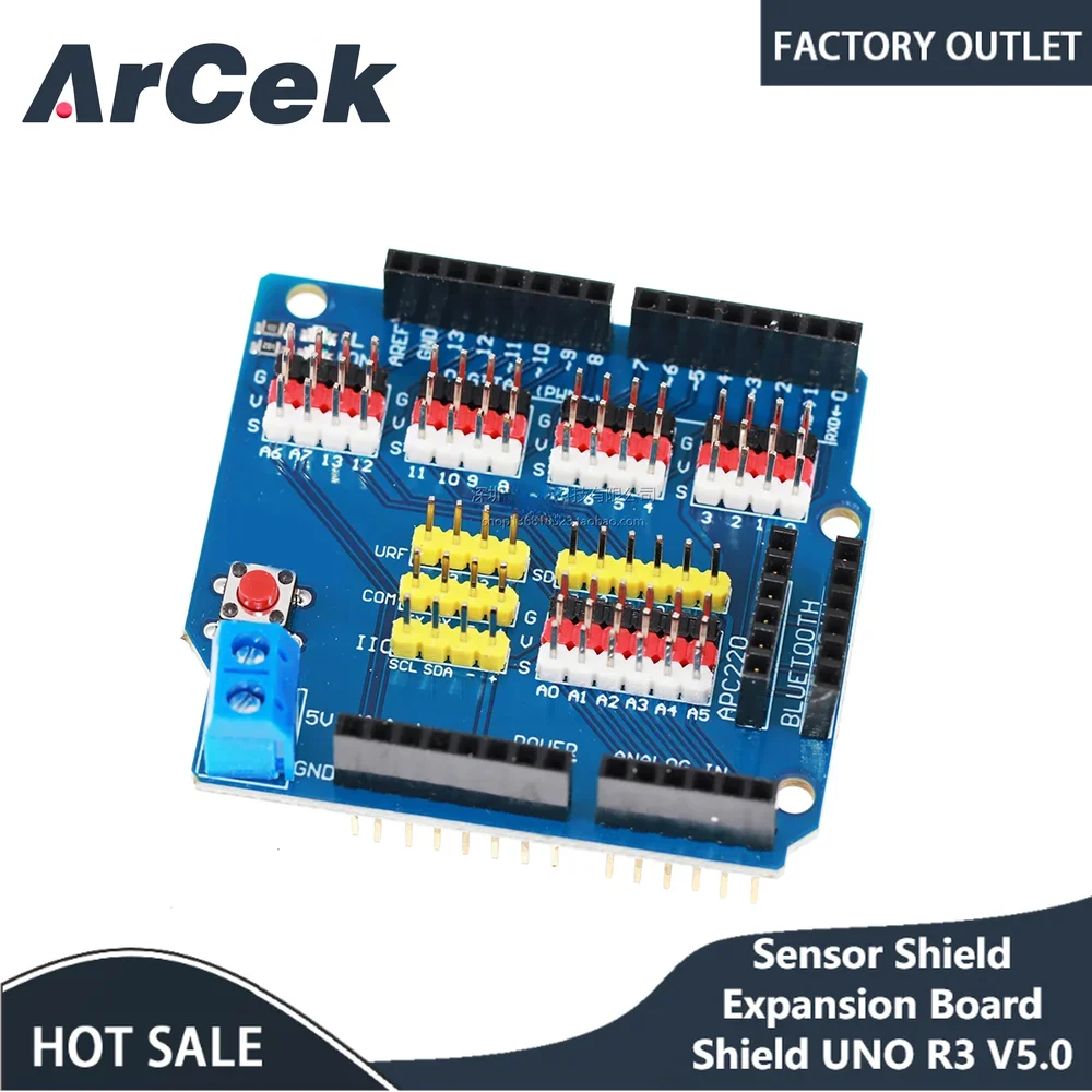 

Sensor Shield Expansion Board Shield R3 V5.0 Electric Module New R3