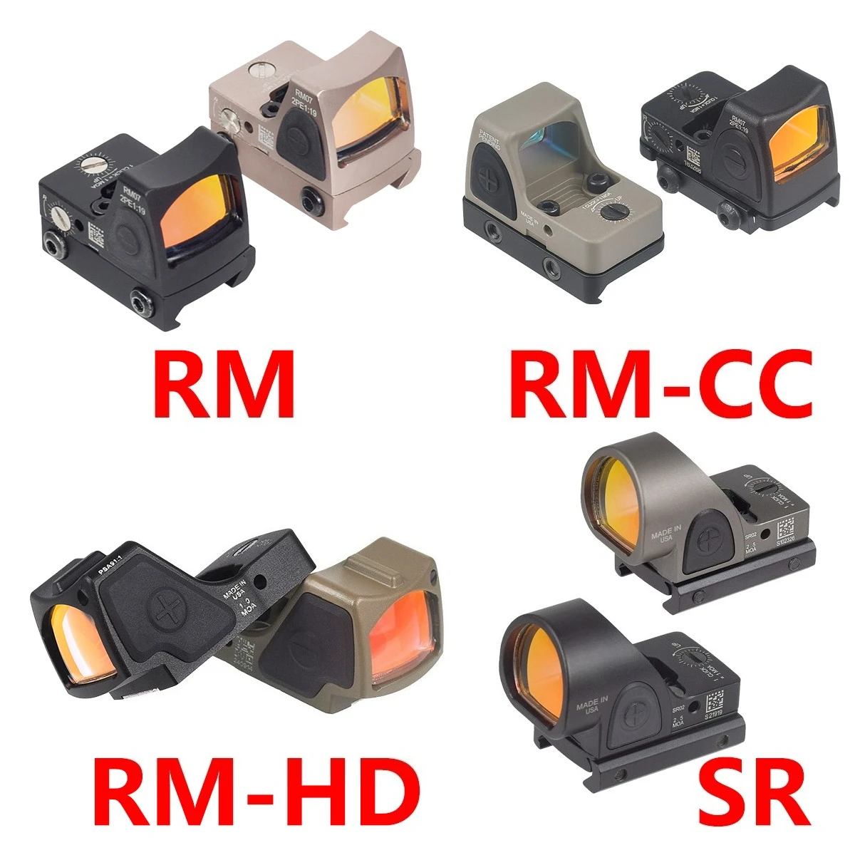 

Миниатюрный тактический коллиматорный прицел Red Dot Sight RM HD 2 SR VISM PRO для страйкбола, компактный прицел для пистолета Glock 17