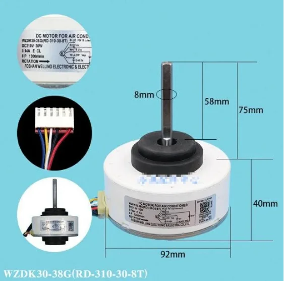 Air Conditioning DC Fan Motor WZDK30-38G(RD-310-30-8 WZDK30-38G-1