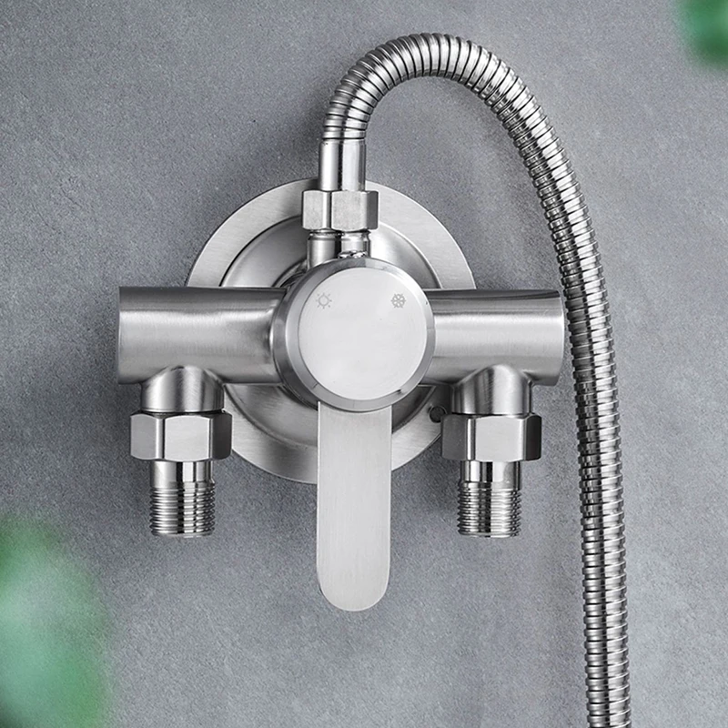 Bathroom Shower Faucet Wall Mount Cold Hot Water Mixer 304 Stainless Steel Tap Bathtub Faucet смеситель для душа